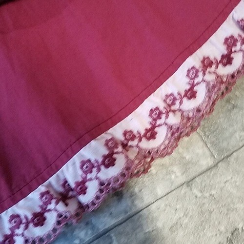 Ella Moss Burgundy Tiny Check Mini Skirt 8 - Picture 4 of 6