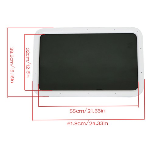12" × 21" RV Camper Entry Entrance Door Window-White-Black-Clear tempered glass - Picture 15 of 20