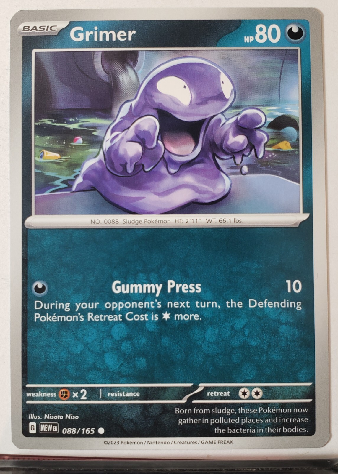 Grimer 088/165 NM / M - 151 Scarlet Violet Pokemon Card $2 Combined Shipping