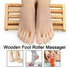 Wooden Roller Foot Massager Stress Relief Health Therapy Relax 5Roller US Seller
