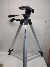 Tripodguru Aluminum Camera Tripod Pan Tilt Head Crank Lift w Carry Bag