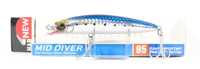 Yo Zuri Duel Hardcore Mid Diver 95 Floating Lure F1191-HIW (5733)