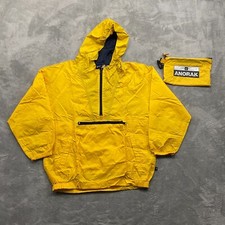 GAP Jacket Youth Large 9-12 Yellow Anorak Windbreaker Pullover Hooded Outdoors