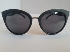 River Island Black Sunglasses Matt Black Gold Oversize  Womens  Not  Polarised