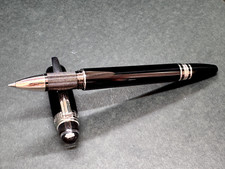 [Eccellente++] Penna a sfera MONTBLANC StarWalker sistema tappo in resina nera