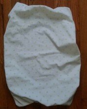 Pottery Barn Kids Green  White Polka Dot Baby Diaper Changing Pad