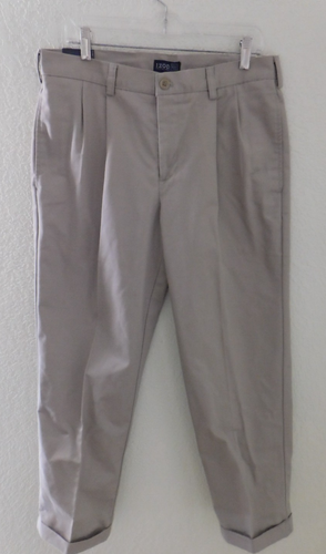 IZOD Pants Mens 33x30 (29.5) Brown Classic Fit Cotton Casual Chinos NEW - 第 1/8 張圖片