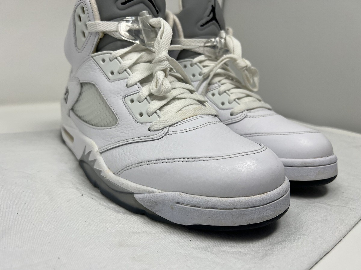 Size 9.5 - Jordan 5 Retro Metallic White 2015 886549388812| eBay