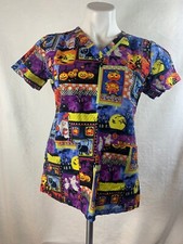 Halloween SMALL scrub top by Peaches