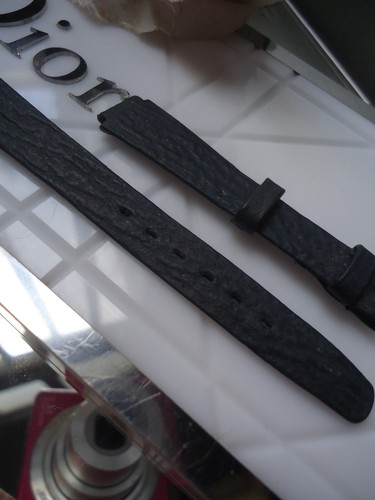 Christian Dior Vintage Lizard ? Leather DeepMat Navy Watch Strap Ladies New 10mm - Picture 5 of 8