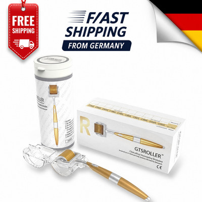 GTSROLLER R Dermaroller Microneedling Roller Titan Nadeln Gold Hautpflege Neu