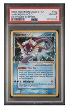 Vaporeon Gold Star Holo 102/108 EX Power Keepers 2007 PSA 8 Cert 111781259 on eBay