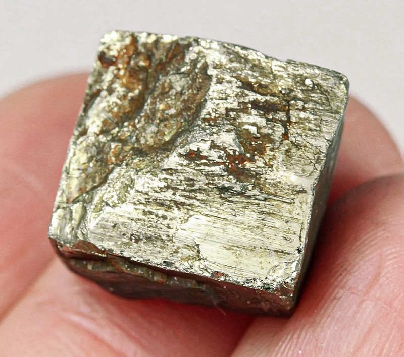 42.5Ct Natural Brazilian Pyrite Crystal Cube Facet Rough Specimen YYT845