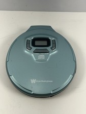 Blue White-Westinghouse Portable CD Player Model  WDM13625 Tested Aqua Marine