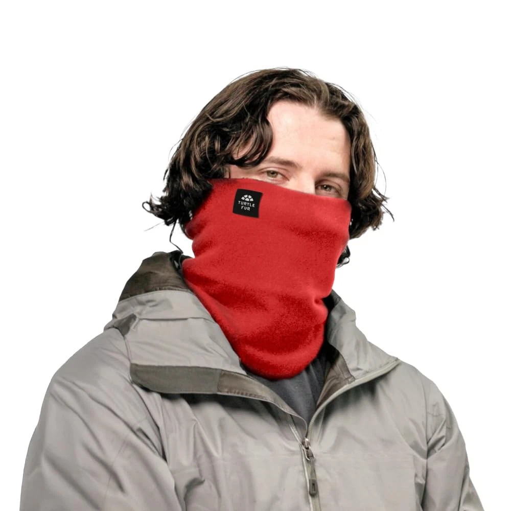Turtle Fur Original Fleece Neck Warmer, Red - One Size