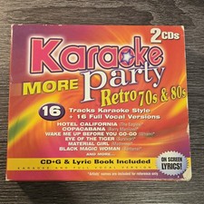 Karaoke Party 2 CD G Set- More Retro 70s 80s with Lyric Books