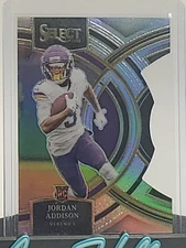 2023 Panini Select Prizm Premier Level Die Cut Rookie Jordan Addison 194 Vikings