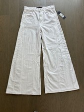 Veronica Beard VICKI Extra Wide Leg Jean Jeans White - With tags - Size 30