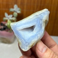 Natural blue chalcedony agate Crystal gemstone rough original Specimen A2657