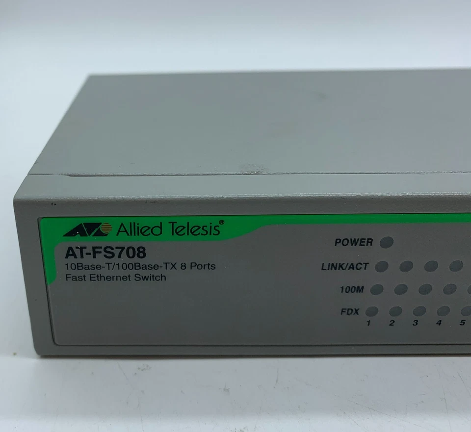 Allied Telesis AT-FS708 8 Port Fast Ethernet Switch No PSU w/ FREE SHIPPING - Image 2 of 4