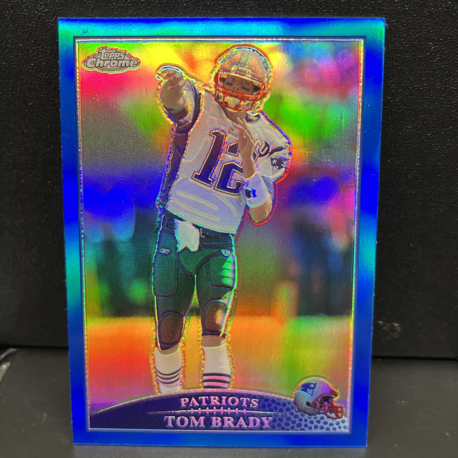 2009 Topps Chrome Tom Brady Blue Refractor #TC70 Patriots