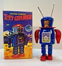 Schylling X-27 EXPLORER ROBOT Friction Powered Wind Up Toy (NIB)