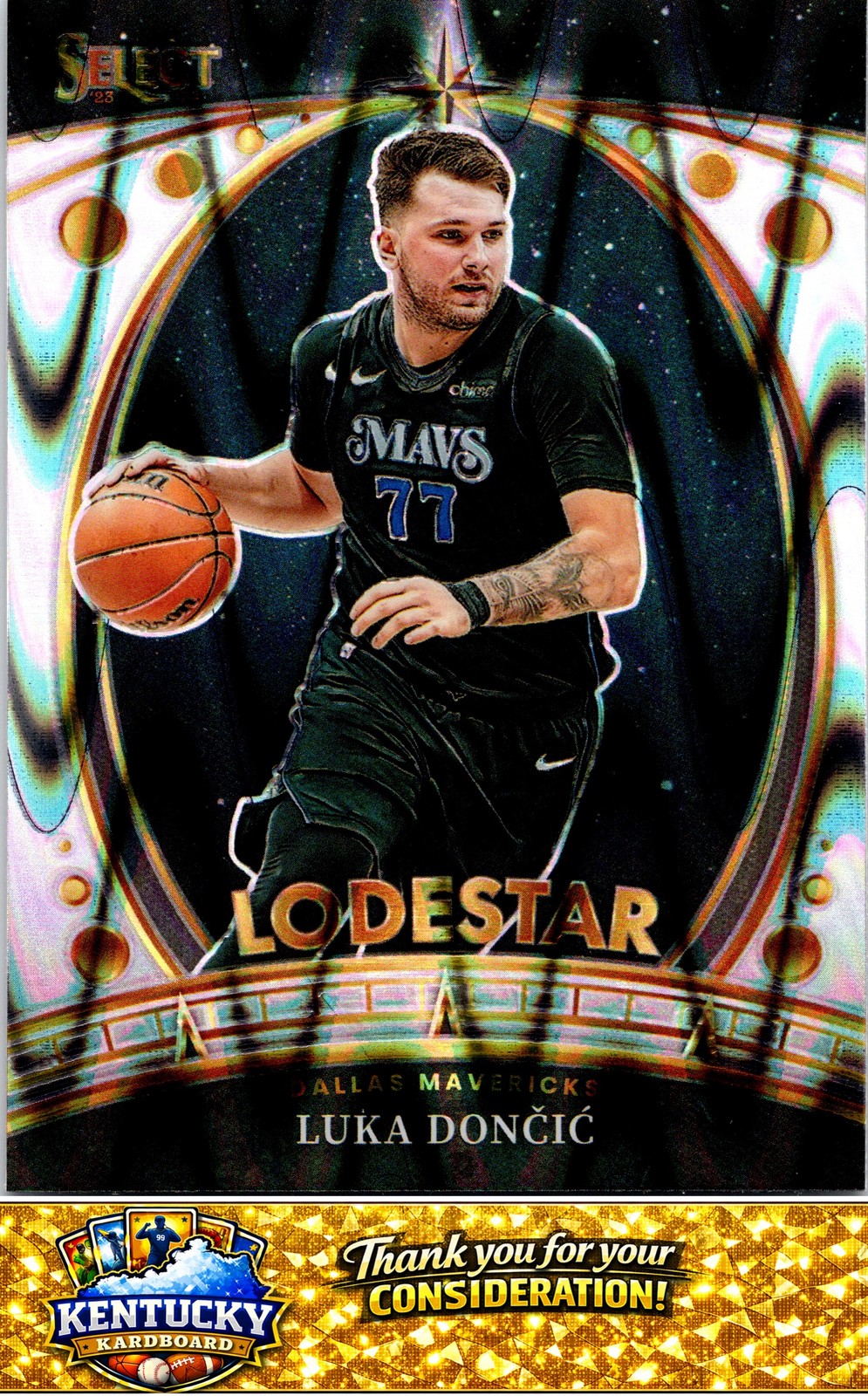 2023-24 Panini Select #7 Luka Doncic Lodestars Tectonic Prizms