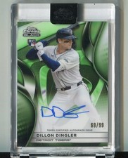 2025 Topps Chrome Black  Auto Green /99 - Dillon Dingler Tigers