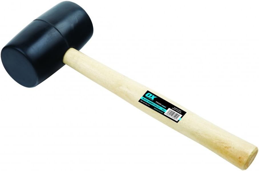 OX Trade Black Rubber Mallet - 16 oz, 160z / 450g