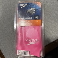 Speedo Juniors' Silicone Swim Cap Pink for Ages 6-14 Latex Free Material