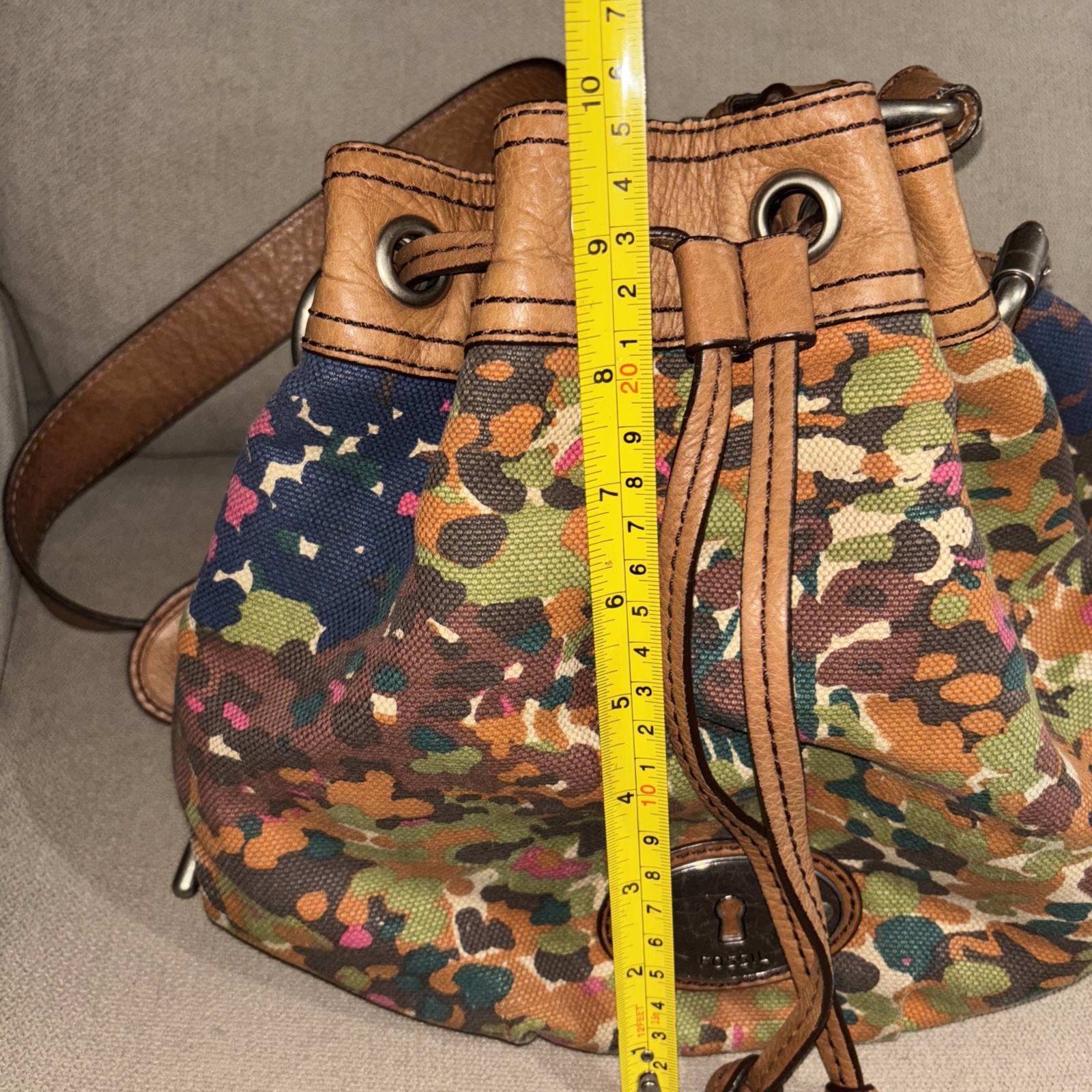 Fossil Maddox Drawstring Multicolored Camouflage … - image 9
