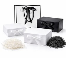 Luxury Rigid Gift Box Special Occasion White or Black 3 Sizes Weddings Free Post
