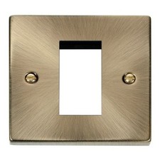 Click Deco VPAB310 New Media Antique Brass 1 Gang 1 Aperture Unfurnished Plate