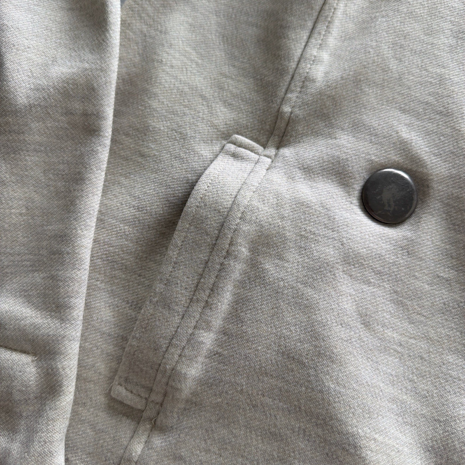 CAbi Beige Button Front Jacket Pockets Short Soli… - image 8