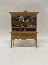 1:12th Scale Dolls House Furniture, Doug Wells- Oak Shelving Unit DW08