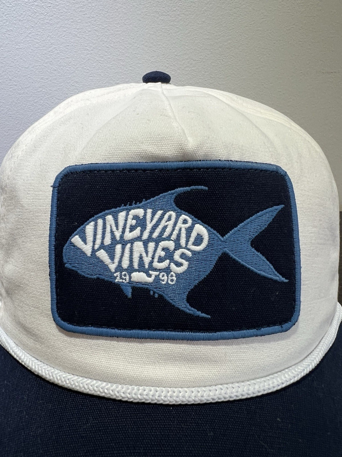 Vineyard Vines Hat Fish Patch Logo Ripstop Adjust… - image 4