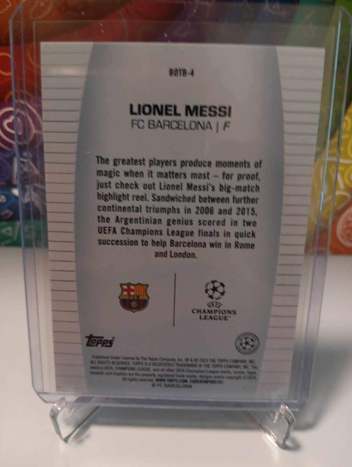2024-25 Topps Uefa Club Competitions - Best of the Best Lionel Messi #BOTB-4 view 9
