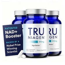 3 Pack TRU NIAGEN NAD+ Booster 90 Capsules An...