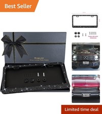 Bling License Plate Frame for Women, 1PCS Sparkly License Plate Frames| Over ...