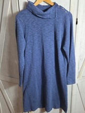 Pure Jill Asymmetrical Collar Button Shoulder Sweater Dress Size M