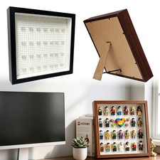 27x27cm Bilderrahmen für LEGO Minifiguren mit Haltern Display Vitrine Setzkasten