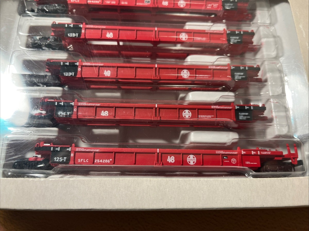 Walthers 932-8102 - 5 Wagons Métal Articulés Transport Caisse - Échelle N 1:160