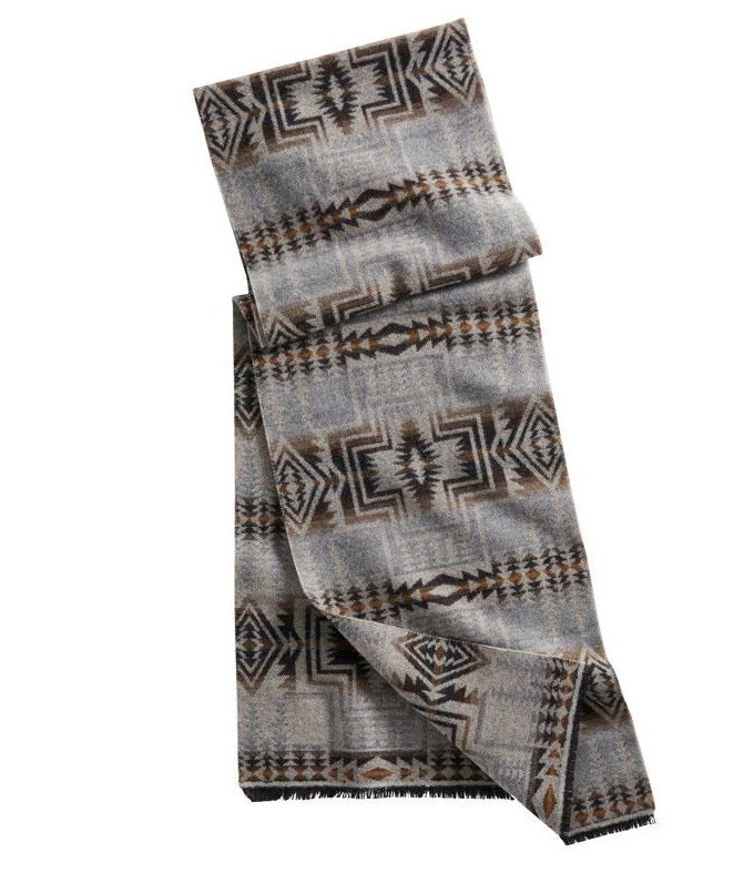 Pendleton $98 Harding Star Gray Wool Scarf - image 1