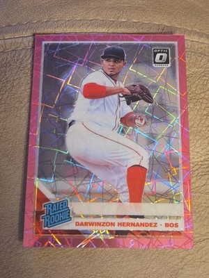 2019 Donruss Optic #86 Darwinzon Hernandez Pink Velocity #/199 RC