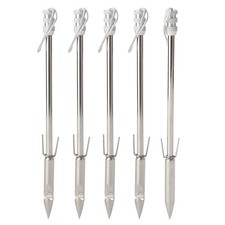 Doanas-5 PCS/Set Outdoor Metal Bow Fishing Fish Dart Arrowhead Slingshot