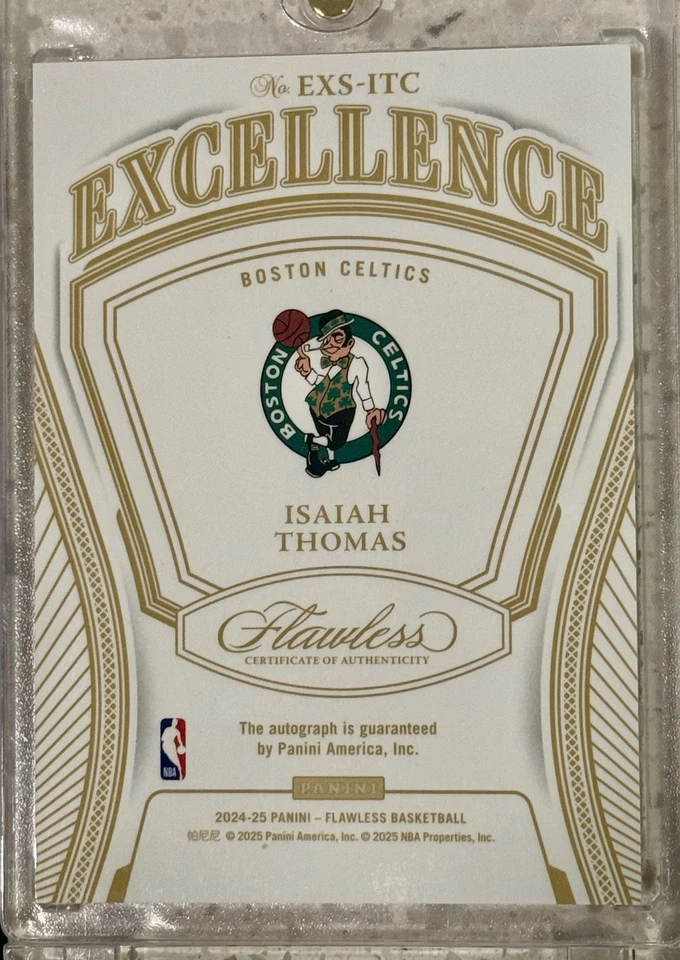 Tarjeta automática 10/10 Panini Excellence Isaiah Thomas 2024-25 Foto 2 de 2