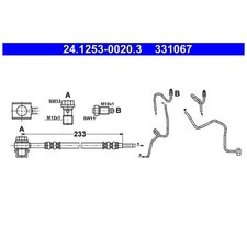 Bremsschlauch hinten rechts für Audi A3 8L1 TT 8N3 8N9 | 24118919