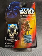 Yoda 1995 RED HOLO Hologram STAR WARS Power of the Force POTF MOC NEW