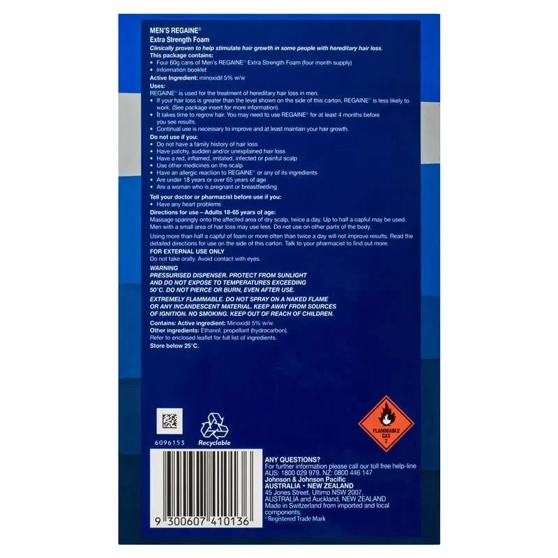 Regaine Mens Extra Strength Foam Hair Growth Treatment 4 X 60G - image 3 of 4