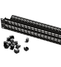 iwillink Blank 48-Port Keystone Patch Panel, 2U 19'' Rackmount/Wallmount with
